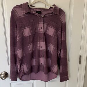 32 Degrees Purple Plaid Women's Top
